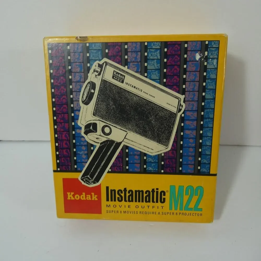 Vintage Kodak Instamatic M22 Movie Camera With Box Untested Preowned